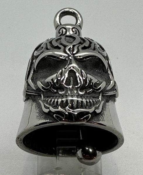Stainless Steel Motorcycle Ride Bell ® Skull in Flames RB72