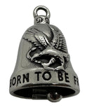 Two-Sided Stainless-Steel Eagle Motorcycle Ride Bell "Born to be Free" RB82