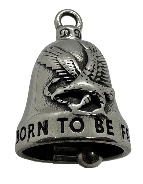 Two-Sided Stainless-Steel Eagle Motorcycle Ride Bell "Born to be Free" RB82