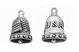 Large U.S.A. Flag Motorcycle Ride Bell® Biker Bell Stainless Steel RB9L