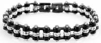 Women's Motorcycle Bike Chain Bracelet Stainless Steel Black SB100