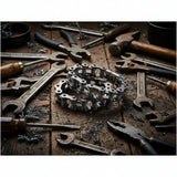 Men's Distressed Bike Chain Bracelet 20mm Stainless Steel<br> SB10