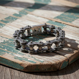 Men's Distressed Bike Chain Bracelet 20mm Stainless Steel<br> SB10