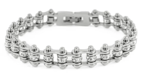 Ladies Motorcycle Bike Chain Bracelet Stainless Steel SB115