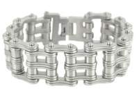 Men's Primary Motorcycle Bike Chain Bracelet Brushed Stainless Steel SB116