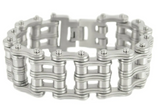 Men's Primary Motorcycle Bike Chain Bracelet Brushed Stainless Steel SB116