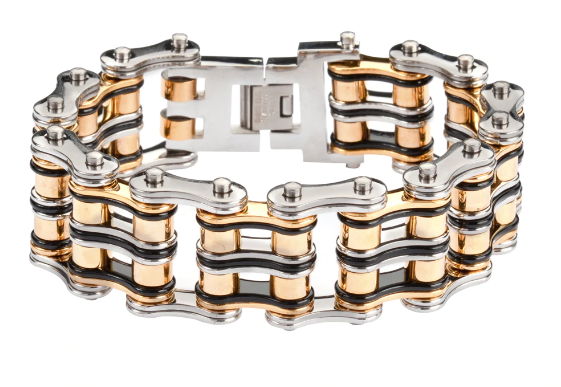 Men's Motorcycle Bike Chain Biker Bracelet Stainless Steel Multi-Color SB118