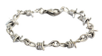 Unisex Barbed Wire Link Design Bike Chain Bracelet Stainless Steel Medium SB139