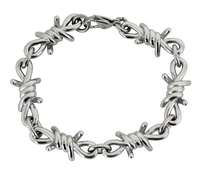 Large Barbed Wire Jewelry Men's Stainless Steel Barbed Wire Link Design Bracelet SB140