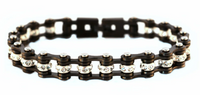 Ladies Motorcycle Bike Chain Tennis Bracelet Stainless Steel Gunmetal SB142