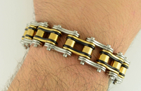 Biker Jewelry's Men's Motorcycle Bike Chain Bracelet Stainless Steel Multi-Color SB147