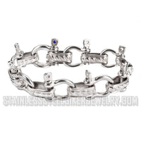Stainless Steel Large Boat Shackle Men's Bracelet SB2