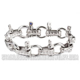Stainless Steel Large Boat Shackle Men's Bracelet SB2