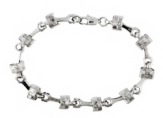 Piston Jewelry Unisex Piston Link Motorcycle Biker Bracelet Stainless Steel SB180