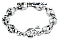 Stainless Steel Skull Link Biker Jewelry's Bracelet SB18