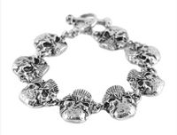 Skull Jewelry Men's Jaw-less Punisher Skull Biker Bracelet Stainless Steel SB196