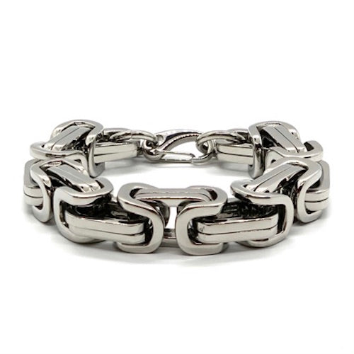 Huge Men's Byzantine Bracelet Stainless Steel SB19