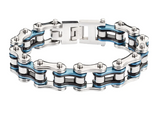 Men's Motorcycle Bike Chain Bracelet Stainless Steel Multi-Color/Double Link SB209