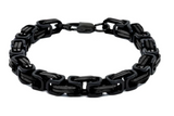7mm Byzantine Bracelet Black Stainless Steel SB211