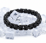 10mm Black Byzantine Bracelet Stainless-Steel SB210