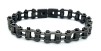Ladies Motorcycle Bike Chain Bracelet Stainless Steel Gunmetal SB216