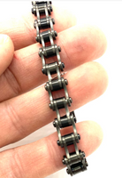 Ladies Motorcycle Bike Chain Bracelet Stainless Steel Gunmetal SB216