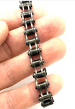 Ladies Motorcycle Bike Chain Bracelet Stainless Steel Gunmetal SB216
