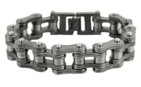 16mm Wide Industrial Gunmetal Stainless Steel Motorcycle Bike Chain Bracelet SB217