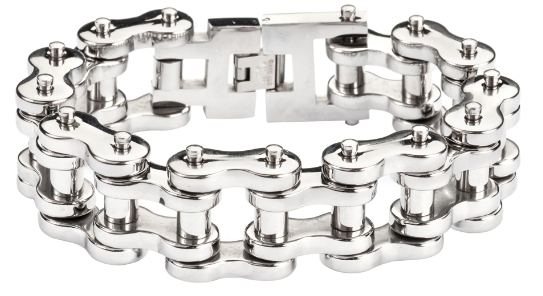 Big Jewelry Men's Primary Motorcycle Bike Chain Bracelet Stainless Steel SB21
