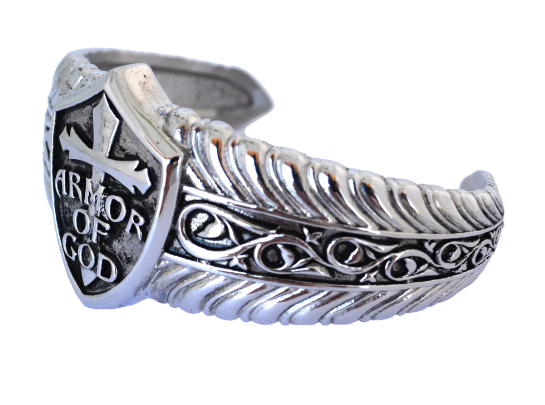 Jewelry Unisex Armor of God Bracelet Stainless Steel Religious Jewelry SB220
