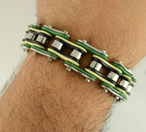 Biker Jewelry Men's Motorcycle Bike Chain Biker Bracelet Stainless Steel Multi-Color SB228