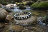 10mm / 8.5-inch Chrome / Black Bike Chain Bracelet<br>SB240