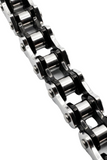 *NEW* 10mm Silver & Black "APEX" Bike Chain Bracelet Unisex Biker Stainless Steel SB243