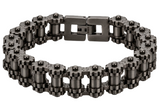 *NEW* 14mm Distressed "Gears" Bike Chain Bracelet Men's Biker Stainless Steel SB244