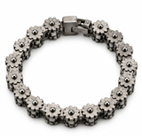 *NEW* 14mm Distressed "Gears" Bike Chain Bracelet Men's Biker Stainless Steel SB244