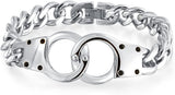 Biker Jewelry Men's Handcuff Bracelet Stainless Steel SB24