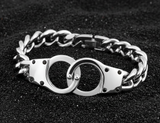 Men's Large Handcuff Bracelet Stainless Steel Biker Jewelry<br> SB24