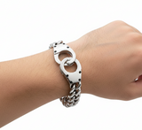 Men's Large Handcuff Bracelet Stainless Steel Biker Jewelry<br> SB24