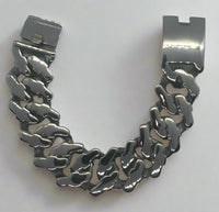 Stainless Men's Designer Fancy Link Bracelet Heavy and Wide SB29