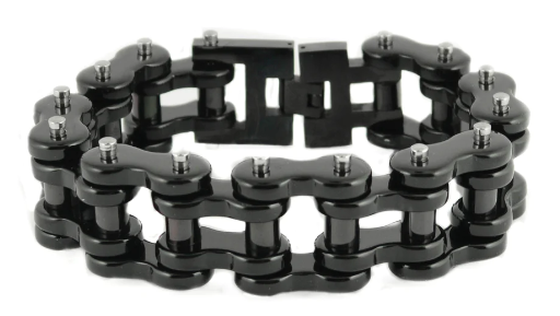Men's Biker Jewelry Black Thick & Wide Motorcycle Bike Chain Bracelet Stainless Steel SB32