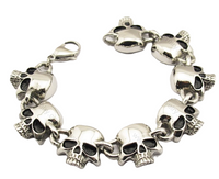Unisex Punisher Skull Stainless Steel Biker Bracelet SB39