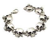 Unisex Punisher Skull Stainless Steel Biker Bracelet SB39