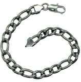 8mm Stainless Steel Figaro Bracelet SB49
