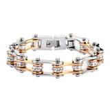 Biker Jewelry Ladies Motorcycle Biker Chain Stainless Steel Bracelet Silver & Gold SB57
