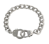 Unisex Handcuff Bracelet – 8mm Curb Link Stainless Steel SB5