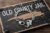 Unisex Handcuff Bracelet – 8mm Curb Link Stainless Steel SB5
