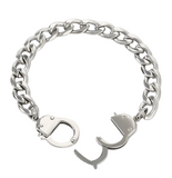 Unisex Handcuff Bracelet – 8mm Curb Link Stainless Steel SB5