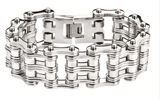 Men's Primary Motorcycle Biker Bracelet Chrome Stainless Steel SB71