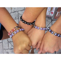 Ladies Motorcycle Bike Chain Stainless Steel Bracelet Silver & Electric Blue SB83