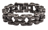 Men's Motorcycle Bike Chain Bracelet Distressed Antique Finish Stainless Steel SB86